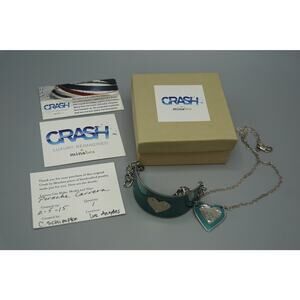Crash by Minabea Porsche Carrera Teal Cuff Bracelet Necklace Set 2015 w/ Box